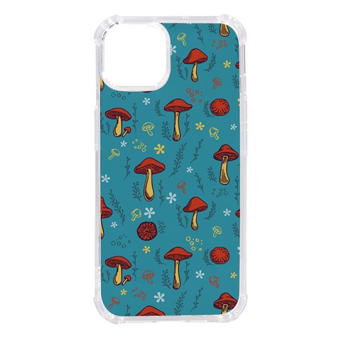 Whimsical Mushroom pattern iPhone 14 TPU UV Print Case from ArtsNow.com Front