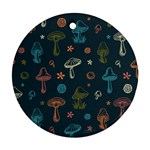 Whimsical Mushrooms pattern Ornament (Round)