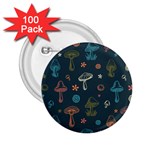 Whimsical Mushrooms pattern 2.25  Buttons (100 pack) 