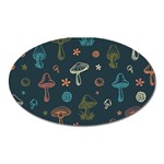 Whimsical Mushrooms pattern Oval Magnet