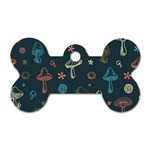 Whimsical Mushrooms pattern Dog Tag Bone (One Side)