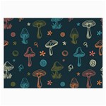 Whimsical Mushrooms pattern Large Glasses Cloth (2 Sides)