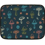 Whimsical Mushrooms pattern Two Sides Fleece Blanket (Mini)