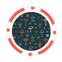 Whimsical Mushrooms pattern Poker Chip Card Guard (10 pack) from ArtsNow.com Front