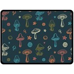 Whimsical Mushrooms pattern Two Sides Fleece Blanket (Large)