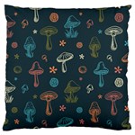 Whimsical Mushrooms pattern Large Premium Plush Fleece Cushion Case (Two Sides)