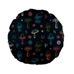 Whimsical Mushrooms pattern Standard 15  Premium Flano Round Cushions