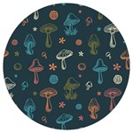 Whimsical Mushrooms pattern Round Trivet