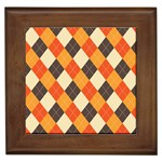 Halloween Argyle Pattern  Framed Tile