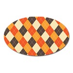 Halloween Argyle Pattern  Oval Magnet