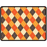 Halloween Argyle Pattern  Fleece Blanket (Large)