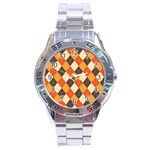 Halloween Argyle Pattern  Stainless Steel Analogue Watch