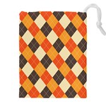 Halloween Argyle Pattern  Drawstring Pouch (4XL)