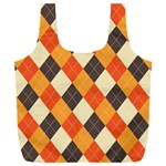 Halloween Argyle Pattern  Full Print Recycle Bag (XXXL)