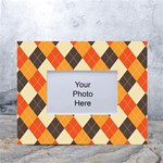 Halloween Argyle Pattern  White Tabletop Photo Frame 4 x6 