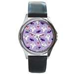 Boo crew halloween season Round Metal Watch