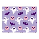 Boo crew halloween season Two Sides Premium Plush Fleece Blanket (Mini)