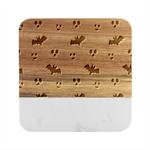 Boo crew halloween season Marble Wood Coaster (Square)