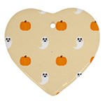 Pumpkin and boo crew halloween  Ornament (Heart)