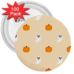 Pumpkin and boo crew halloween  3  Buttons (100 pack) 