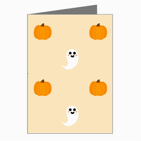 Pumpkin and boo crew halloween  Greeting Card from ArtsNow.com Left