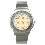 Pumpkin and boo crew halloween  Stainless Steel Watch