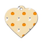 Pumpkin and boo crew halloween  Dog Tag Heart (Two Sides)