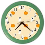 Pumpkin and boo crew halloween  Color Wall Clock