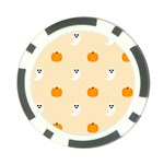 Pumpkin and boo crew halloween  Poker Chip Card Guard