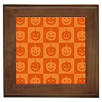 Seamless Halloween Pattern With Smiling Pumpkin 20240926 161520 0000 Framed Tile