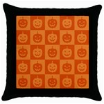 Seamless Halloween Pattern With Smiling Pumpkin 20240926 161520 0000 Throw Pillow Case (Black)