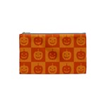 Seamless Halloween Pattern With Smiling Pumpkin 20240926 161520 0000 Cosmetic Bag (Small)