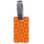 Seamless Halloween Pattern With Smiling Pumpkin 20240926 161520 0000 Luggage Tag (one side)