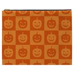 Seamless Halloween Pattern With Smiling Pumpkin 20240926 161520 0000 Cosmetic Bag (XXXL)