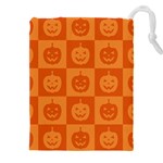 Seamless Halloween Pattern With Smiling Pumpkin 20240926 161520 0000 Drawstring Pouch (4XL)