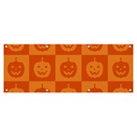 Seamless Halloween Pattern With Smiling Pumpkin 20240926 161520 0000 Banner and Sign 8  x 3 