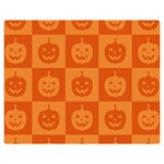 Seamless Halloween Pattern With Smiling Pumpkin 20240926 161520 0000 Premium Plush Fleece Blanket (Medium)