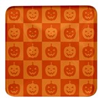 Seamless Halloween Pattern With Smiling Pumpkin 20240926 161520 0000 Square Glass Fridge Magnet (4 pack)