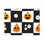 Seamless Halloween Pattern With Smiling Pumpkin 20240926 161714 0000 Premium Plush Fleece Blanket (Mini)