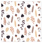 Autumn Seamless Leaves Pattern  Square Satin Scarf (36  x 36 )