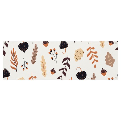 Autumn Seamless Leaves Pattern  Banner and Sign 12  x 4  from ArtsNow.com Front