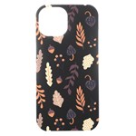 Autumn Seamless Leaves Pattern  iPhone 15 Black UV Print PC Hardshell Case