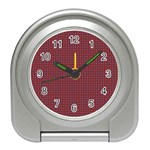 Brown Red Dot Pattern Travel Alarm Clock