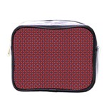 Brown Red Dot Pattern Mini Toiletries Bag (One Side)