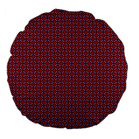 Brown Red Dot Pattern Large 18  Premium Round Cushions from ArtsNow.com Back