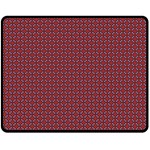 Brown Red Dot Pattern Two Sides Fleece Blanket (Medium)