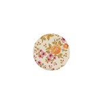 Peony Flower Pattern Background 1  Mini Buttons