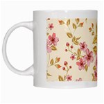 Peony Flower Pattern Background White Mug