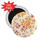 Peony Flower Pattern Background 2.25  Magnets (100 pack) 