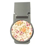 Peony Flower Pattern Background Money Clips (Round) 